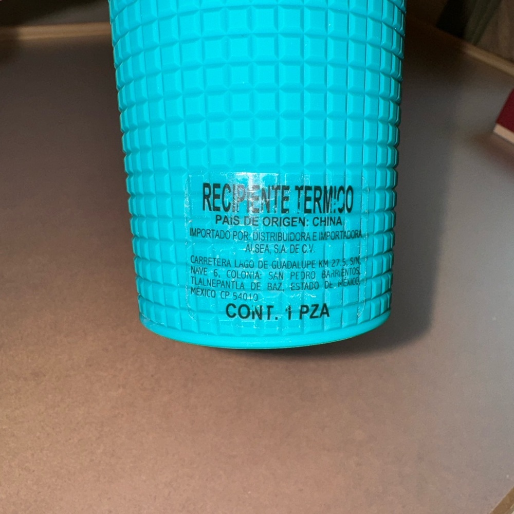 NEW Starbucks teal grid tumbler | MEXICO 2021 release - Picture 2 of 4